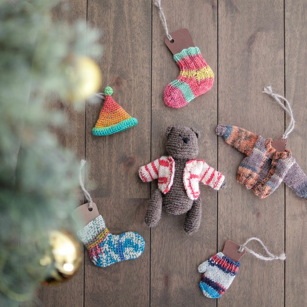 Seeknit Ornament Kit 棒あみ針でつくるミニソックスキット | Seeknit