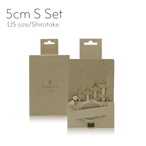 Seeknit Shirotake 切替輪針 5cm Sセット 紙ケース ≪海外サイズ≫
