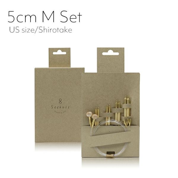Seeknit Shirotake 切替輪針 5cm Mセット 紙ケース ≪海外サイズ≫
