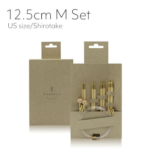 Seeknit Shirotake 切替輪針 12.5cm Mセット 紙ケース ≪海外サイズ≫