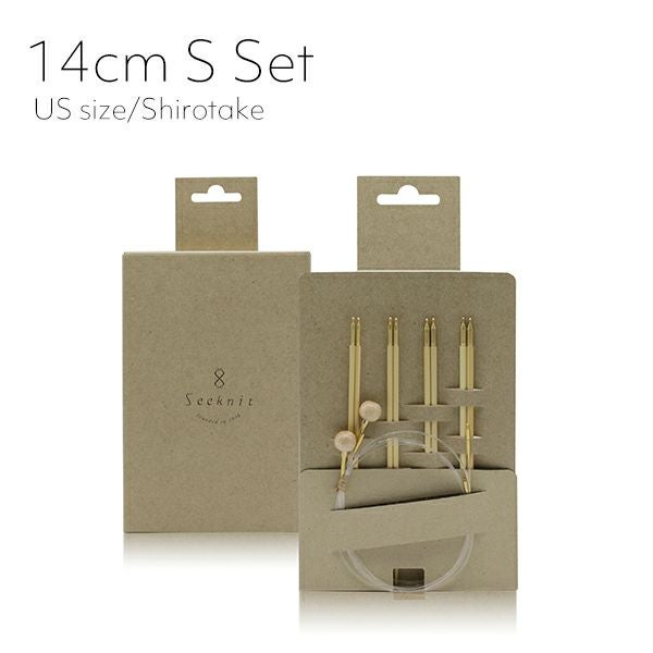 Seeknit Shirotake 切替輪針 14cm Sセット 紙ケース ≪海外サイズ≫