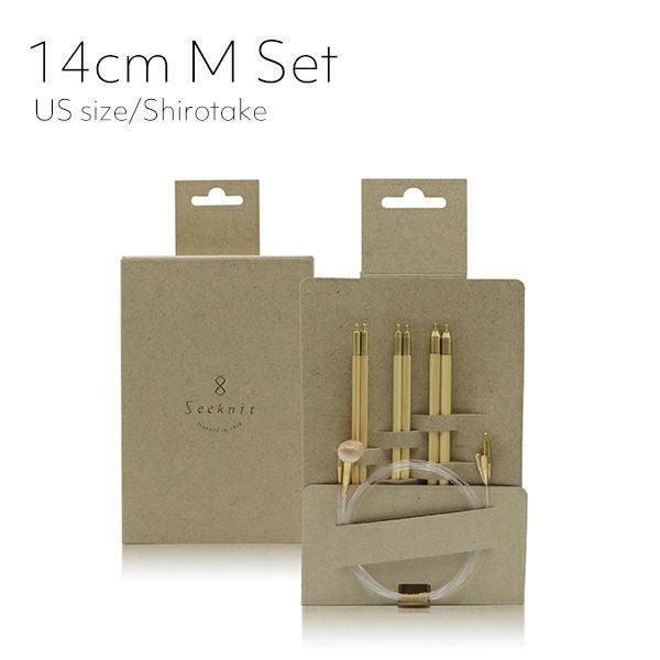 Seeknit Shirotake 切替輪針 14cm Mセット 紙ケース ≪海外サイズ≫