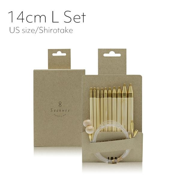 Seeknit Shirotake 切替輪針 14cm Lセット 紙ケース ≪海外サイズ≫