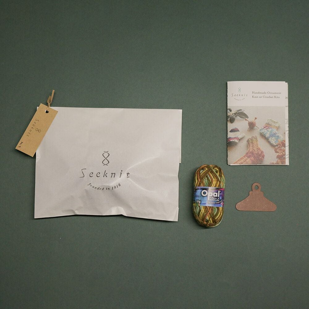 【針なし】Seeknit Ornament Kit かぎあみ針でつくるミニニット帽キット